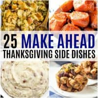 collage of make ahead thanksgiving side dishes