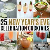 Get your party hoppin' with 25 New Year's Eve Celebration Cocktails everyone will love! You'll find it all, from traditional champagne cocktails to mocktails for the designated driver!