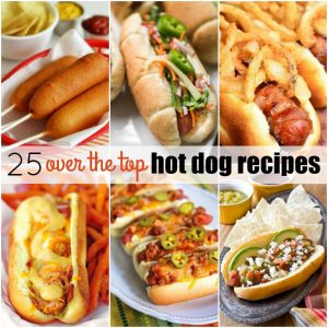 Whether you grill 'em, boil 'em, or fry 'em, hot dogs are a family-friendly meal that is a staple in American homes. These 25 OVER THE TOP HOT DOG RECIPES will take your love of hot dogs to a whole new level!