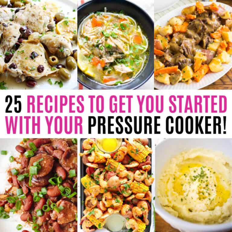 square collage of pressure cooker recipes