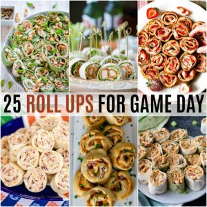 Finger foods and football games go hand in hand. These 25 Roll Ups for Game Day are sure to inspire your football party menu and make your crowd go wild!