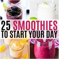 vertical collage of smoothie recipes