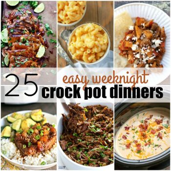 Who says dinner has to be hard? These 25 EASY WEEKNIGHT CROCK POT DINNER RECIPES will get dinner on the table with next to no effort!