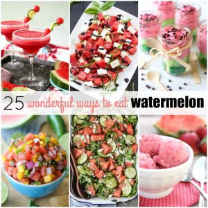 Your summer isn't complete without these 25 Wonderful Ways to Eat Watermelon! Watermelon is great in everything from dessert & salad to look-alike recipes!