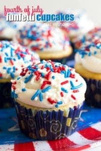 These homemade 4th of July Funfetti Cupcakes may look fancy, but they're crazy easy to make and taste SO good!