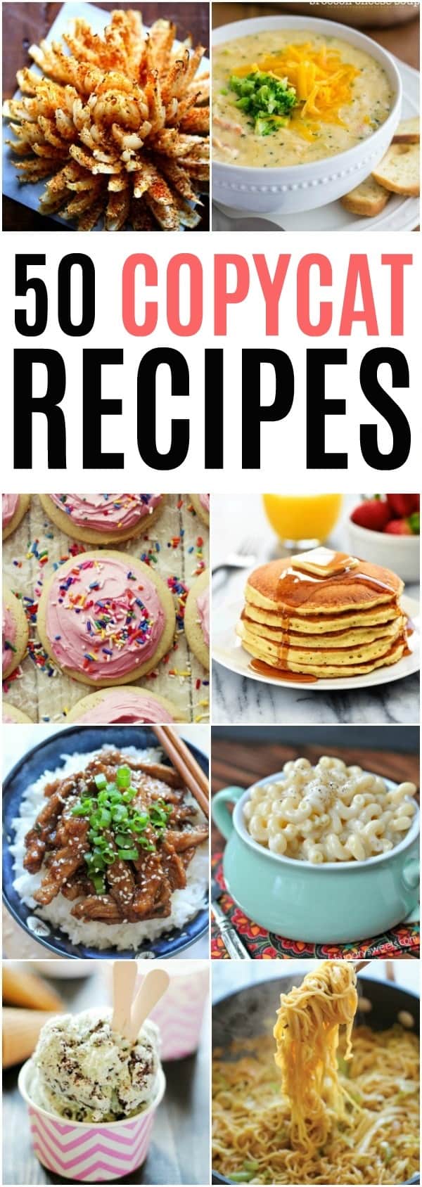Bring home all your restaurant favorites with these 50 Copycat Recipes! I even like some of these copycats better than the original!