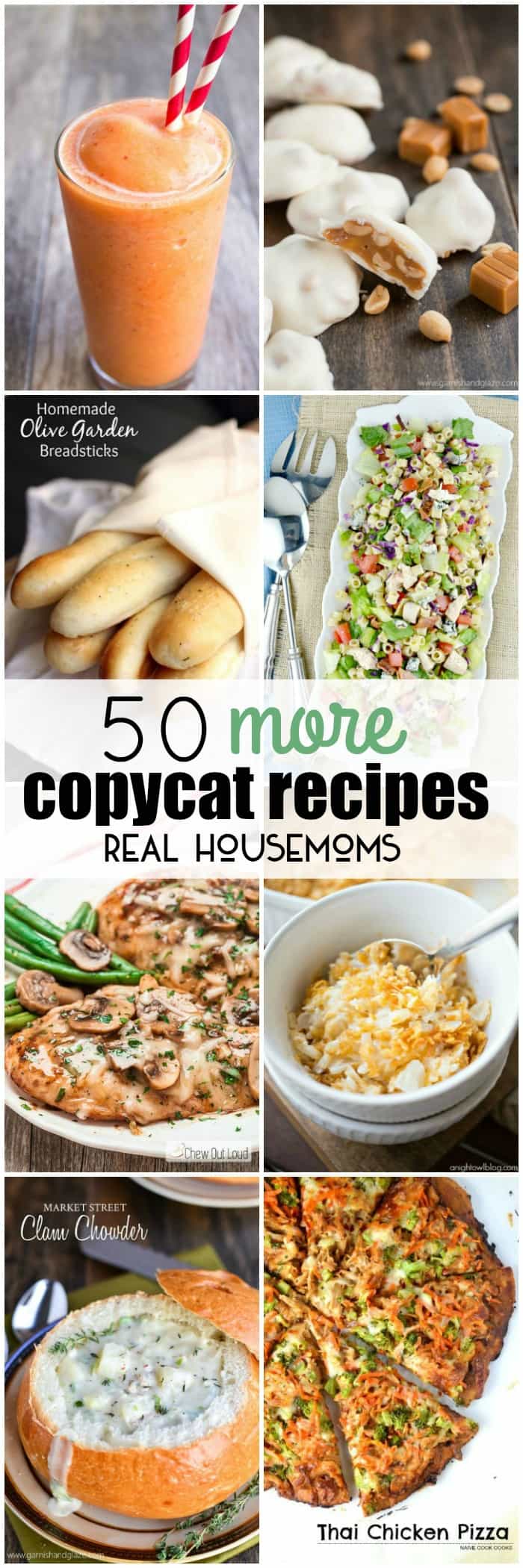 Bring your favorite restaurant flavors home! We've rounded up 50 MORE COPYCAT RECIPES that'll save you money and satisfy your cravings!