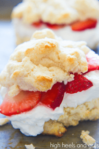 Individual Strawberry Shortcake Biscuits - High Heels and Grills