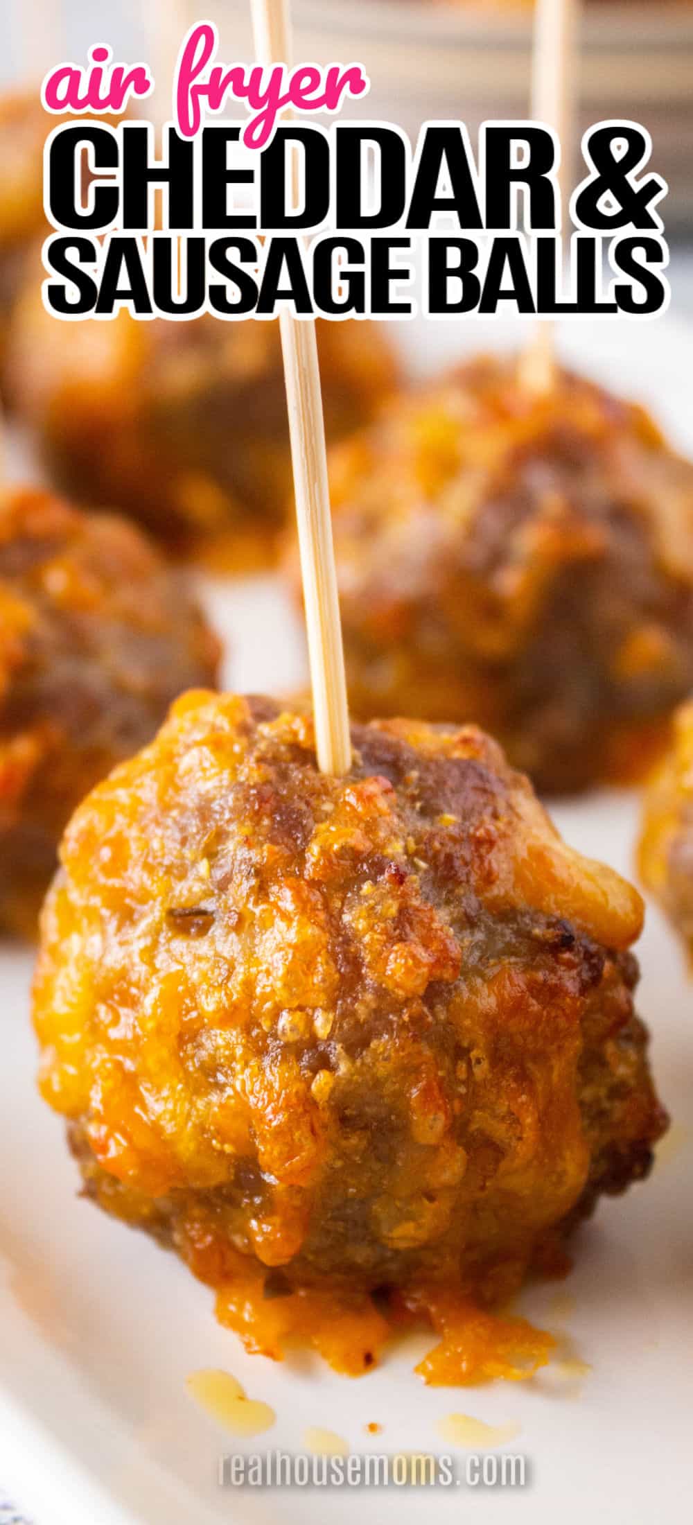 Air Fryer Cheddar & Sausage Balls ⋆ Real Housemoms