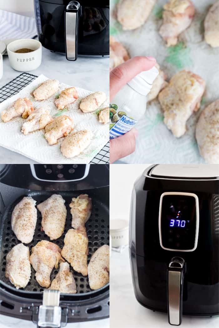 steps to cook chicken wings in an air fryer