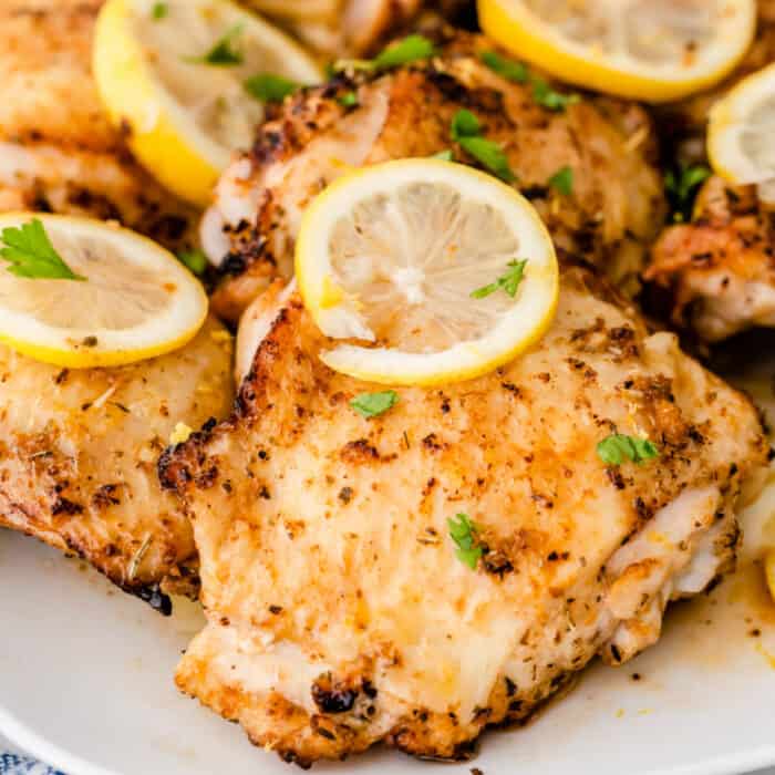 Air Fryer Lemon Pepper Chicken Thighs ⋆ Real Housemoms