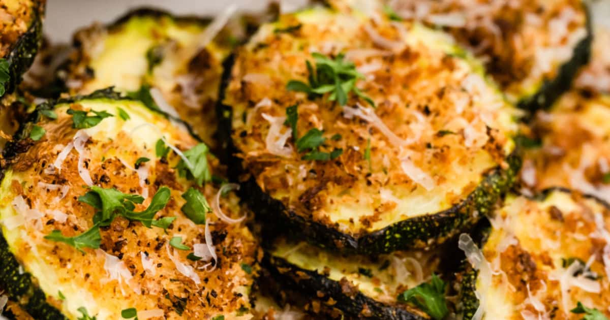 Air Fryer Parmesan Zucchini ⋆ Real Housemoms