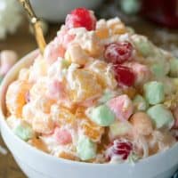 Ambrosia Salad is a staple side dish that's been around for years! This recipe is super simple to make, and always a crowd-pleaser!