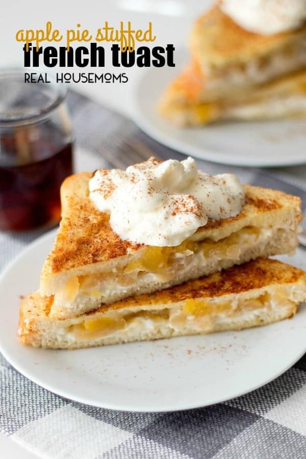 This Apple Pie Stuffed French Toast is everything a fall breakfast should be! Loaded with apples and cinnamon in every bite, it's like having a slice of pie for breakfast!