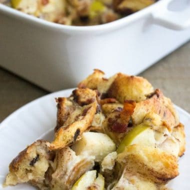Apple Raisin Breakfast Casserole is a comforting way to start the day that'll leave your house guests feeling the love!