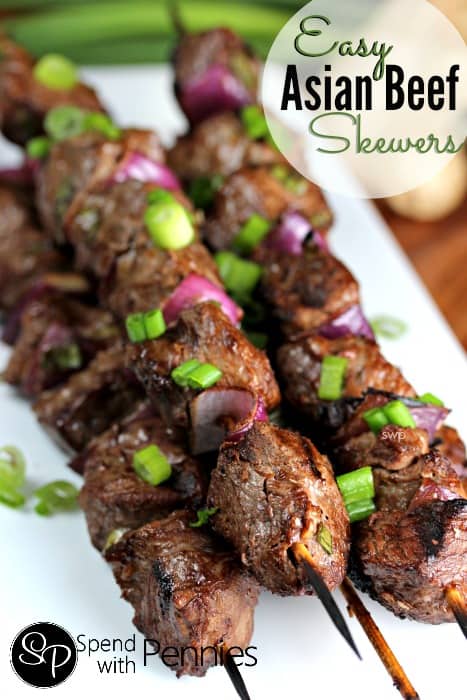 Asian Beef Skewers - Spend with Pennies