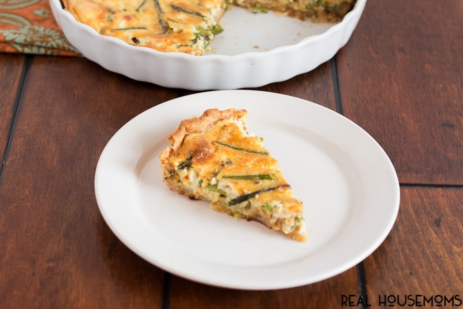 Asparagus and Feta Quiche ⋆ Real Housemoms