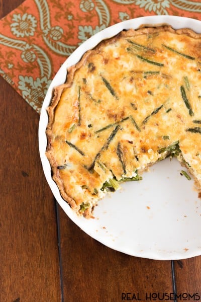 Asparagus and Feta Quiche ⋆ Real Housemoms