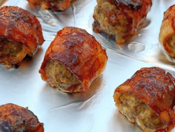 BBQ Bacon Wrapped Meatballs 