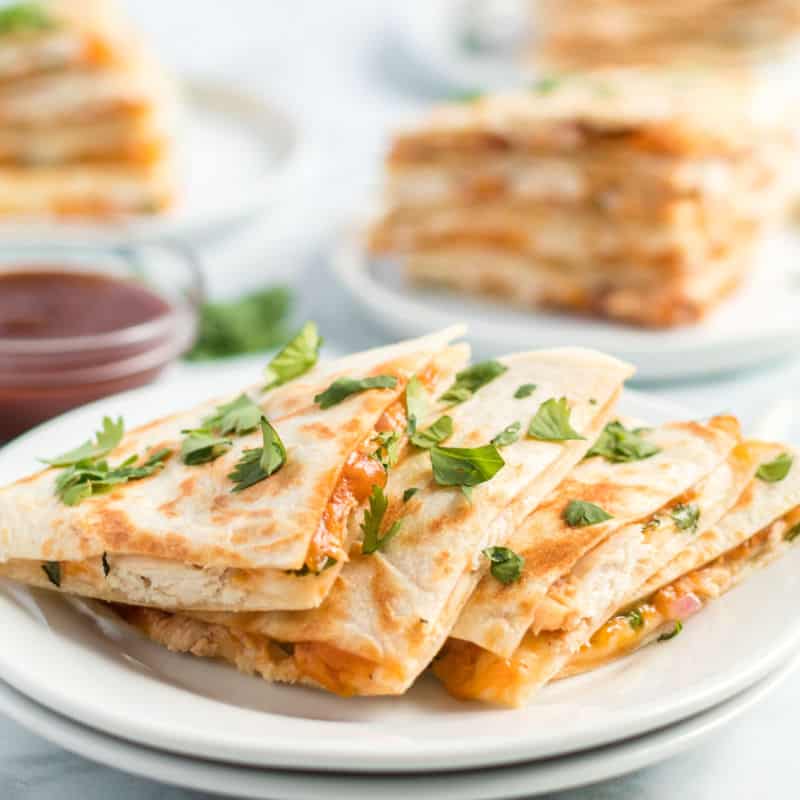 Cheesy Cheesy Bbq Chicken Quesadillas Real Housemoms