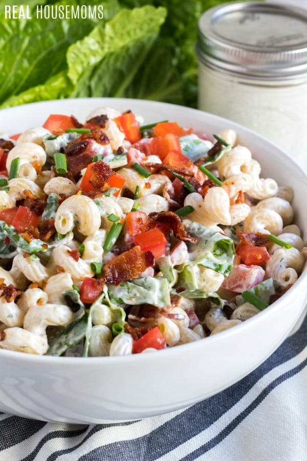 BLT Pasta Salad with Video - Easy Side Dish ⋆ Real Housemoms