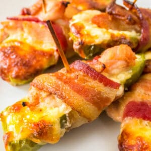 Bacon, jalapeno, chicken, and cheese? These "poppable" appetizers are simply the BEST. My mouth is watering just thinking about them!