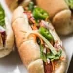 Bahn Mi Slaw is inspired by those great tasting Vietnamese sandwiches and works as an amazing topping for hot dogs!!! It's an easy recipe that everyone will love.
