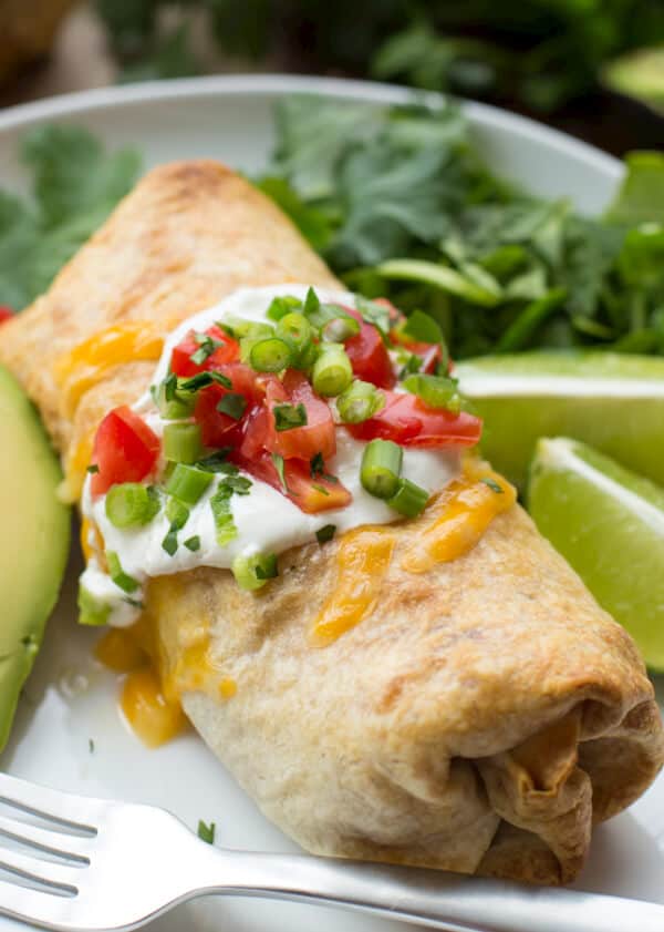 Baked Chicken Chimichangas - Lil Luna