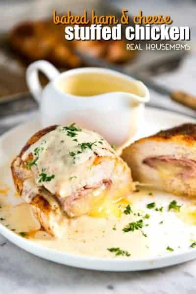 EASY Baked Ham And Cheese Stuffed Chicken With Video