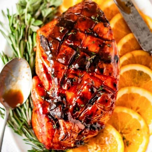 Simple Baked Ham with Brown Sugar Glaze