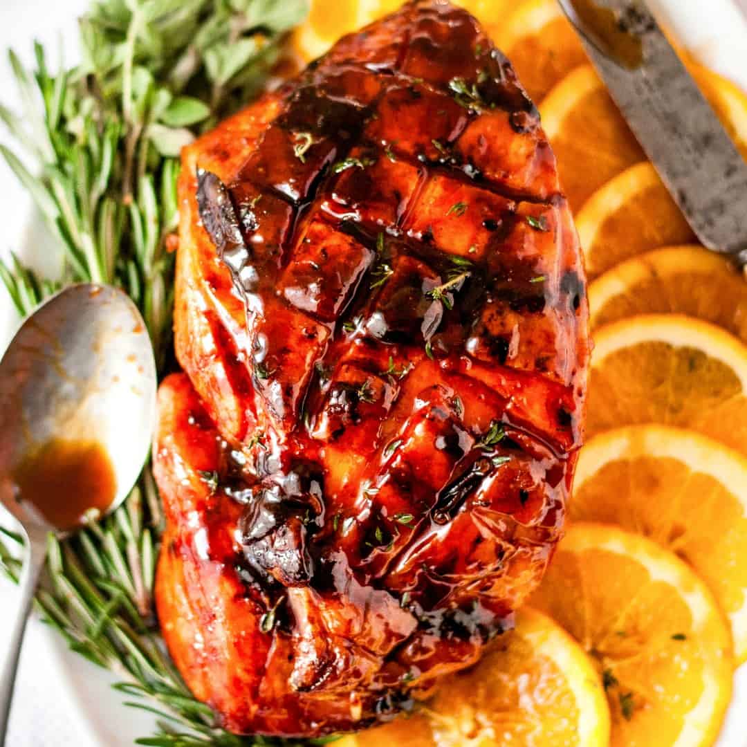 Baked Ham With Brown Sugar Glaze is deliciously sweet and savory! This recipe is so easy to make it's sure to become a family classic at your house!