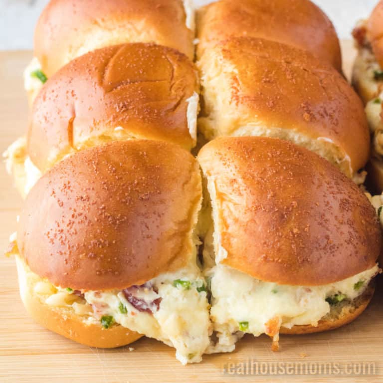 Baked Jalapeno Popper Chicken Sliders