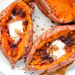A Baked Sweet Potato makes a delicious side dish or a meal on its own. With lots of options for toppings, there's bound to be a combination you'll love!