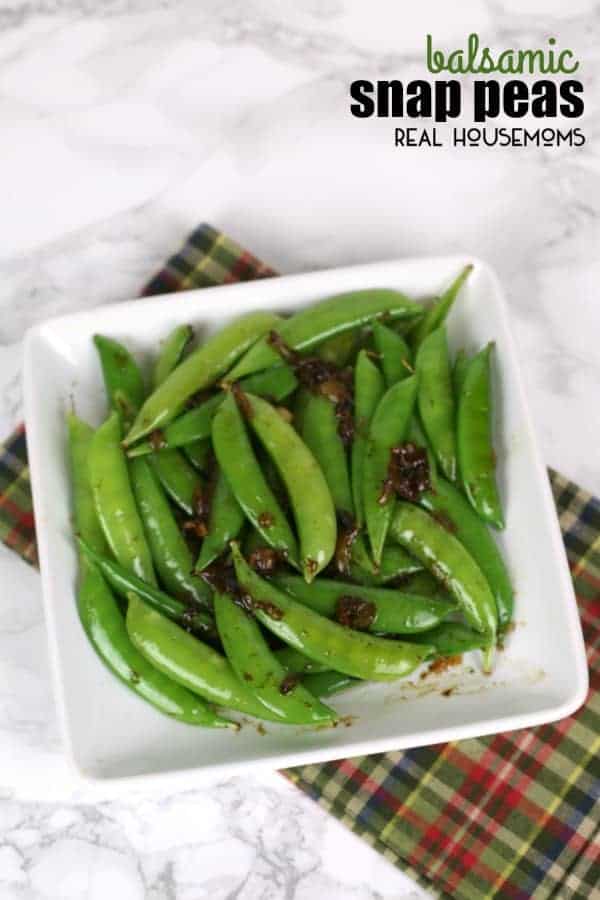 These easy BALSAMIC SNAP PEAS are a flavorful side dish that's ready in minutes!