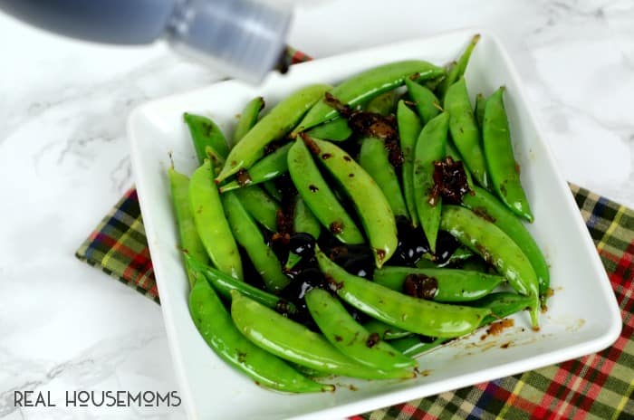 These easy BALSAMIC SNAP PEAS are a flavorful side dish that's ready in minutes!