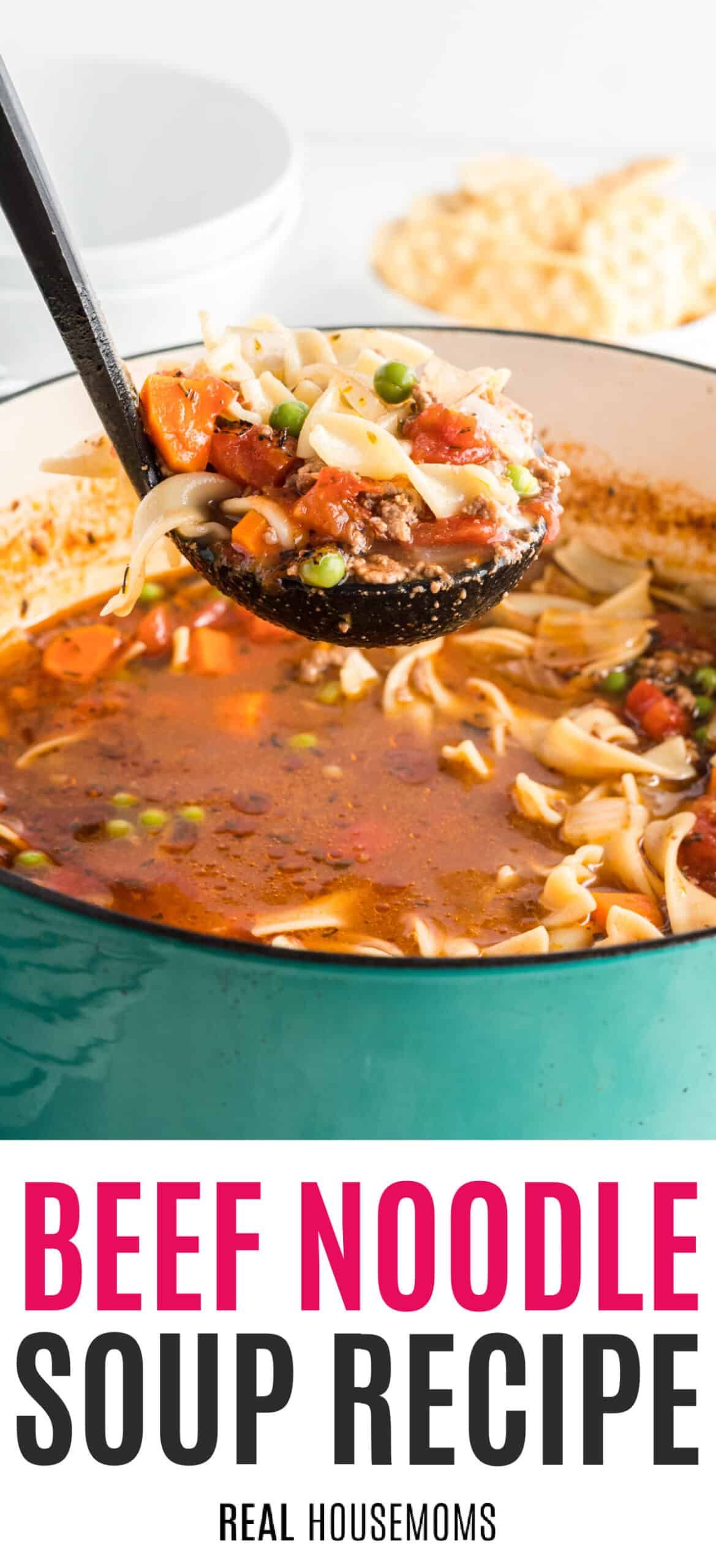 Vegetable Beef Noodle Soup - easy, hearty and comforting soup recipe!