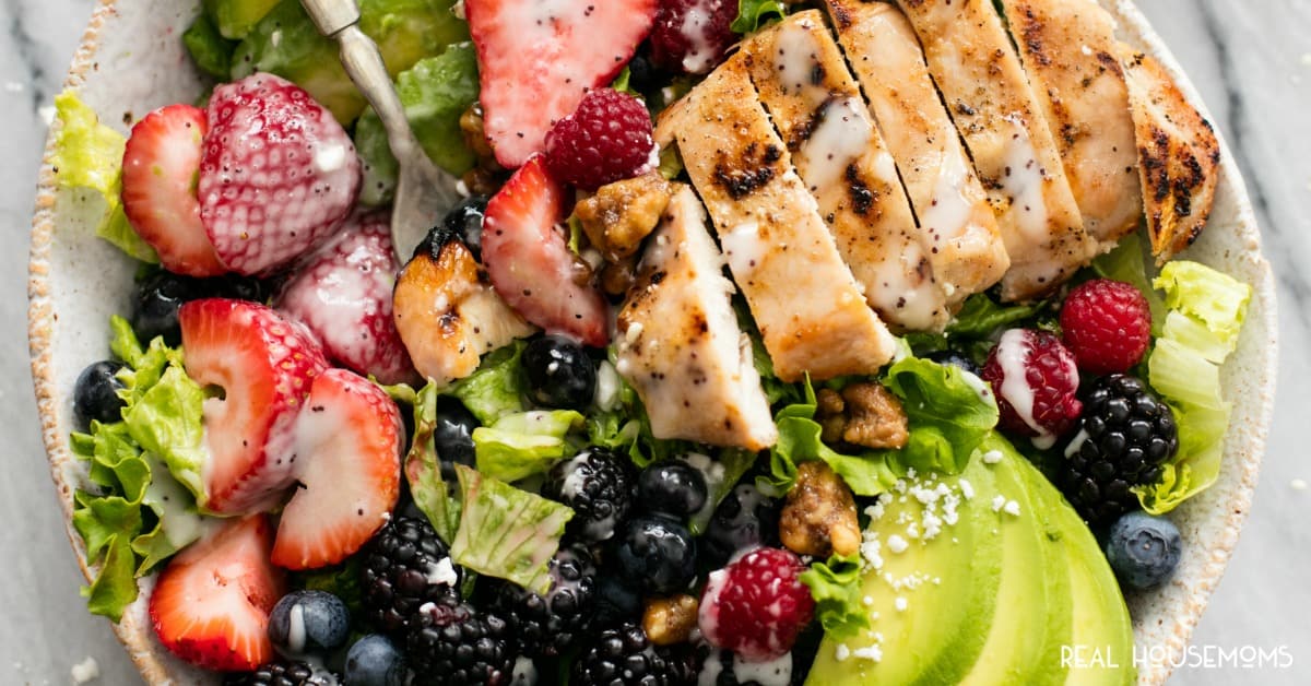 Berry Avocado Grilled Chicken Salad ⋆ Real Housemoms
