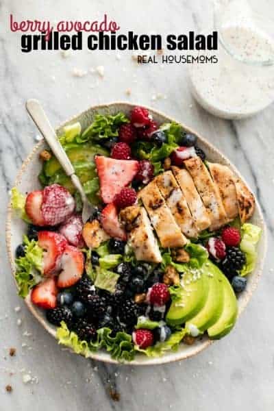 Berry Avocado Grilled Chicken Salad ⋆ Real Housemoms