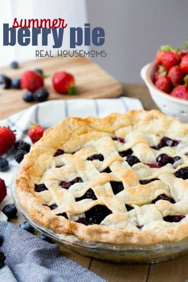 Everyone loves a summer Berry Pie! The berries are fresh and it's a simple way to enjoy the summer flavors!