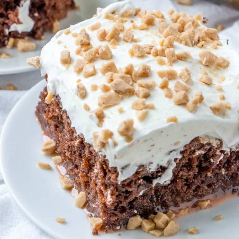 Easy, chocolatey and delicious this Better Than Sex Cake is an addicting dessert that is a crowd favorite and a staple at potlucks and gatherings!