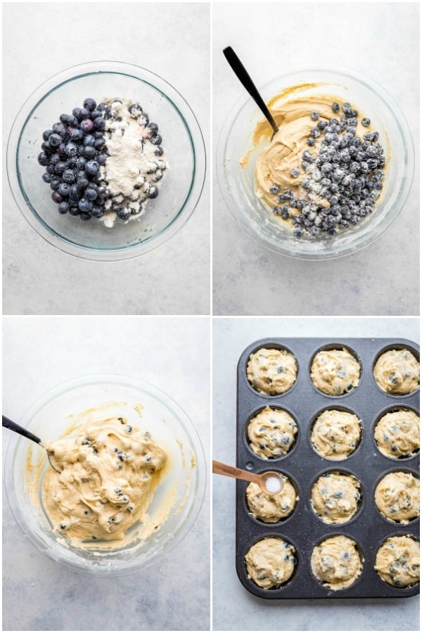 steps to make blueberry muffins