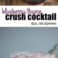 Summer cocktails don't get much easier than this tart, sweet, and refreshing Blueberry Thyme Crush Cocktail made with vodka or gin!