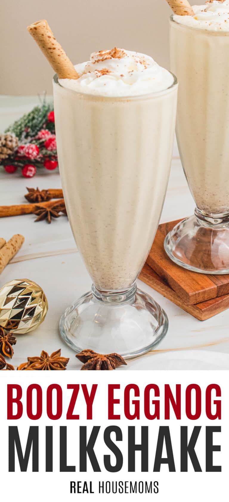 Boozy Eggnog Milkshake ⋆ Real Housemoms