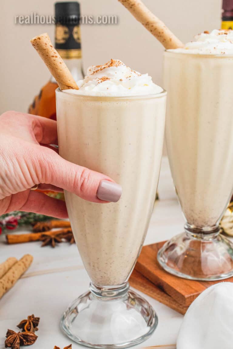 Boozy Eggnog Milkshake ⋆ Real Housemoms