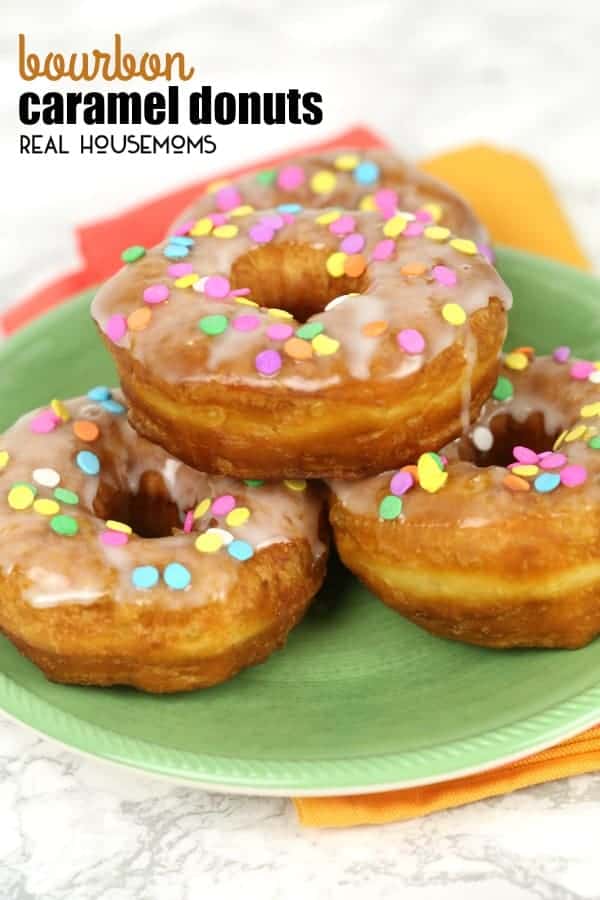 These easy BOURBON CARAMEL DONUTS are a sweet treat that everyone will love!