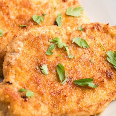 Breaded Pork Chops are crispy, tender, and juicy! Ready in about 20 minutes, they taste just like the ones my mom used to make... Best pork chops EVER!