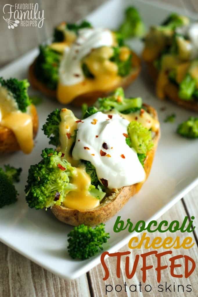 Broccoli Cheese Potato Skins - Favorite Family Recipes