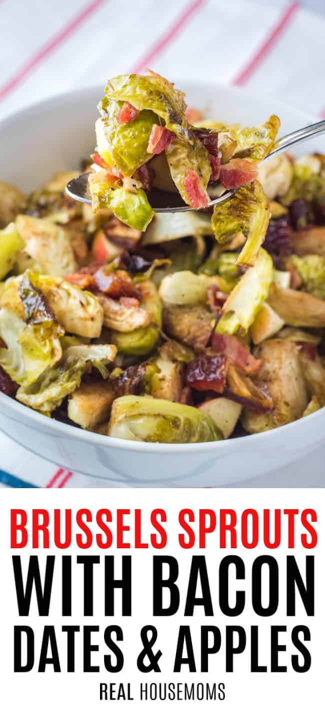 spoonful of brussel sprout with bacon