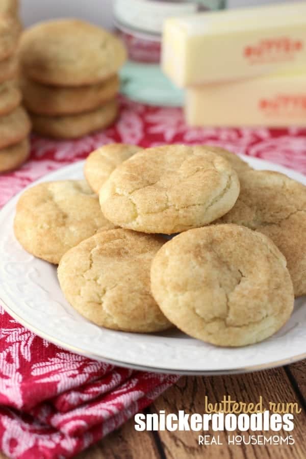 Buttered Rum Snickerdoodles are a classic cookie kicked up a notch with the festive flavor of buttered rum. They're bound to become your new favorite cookie!