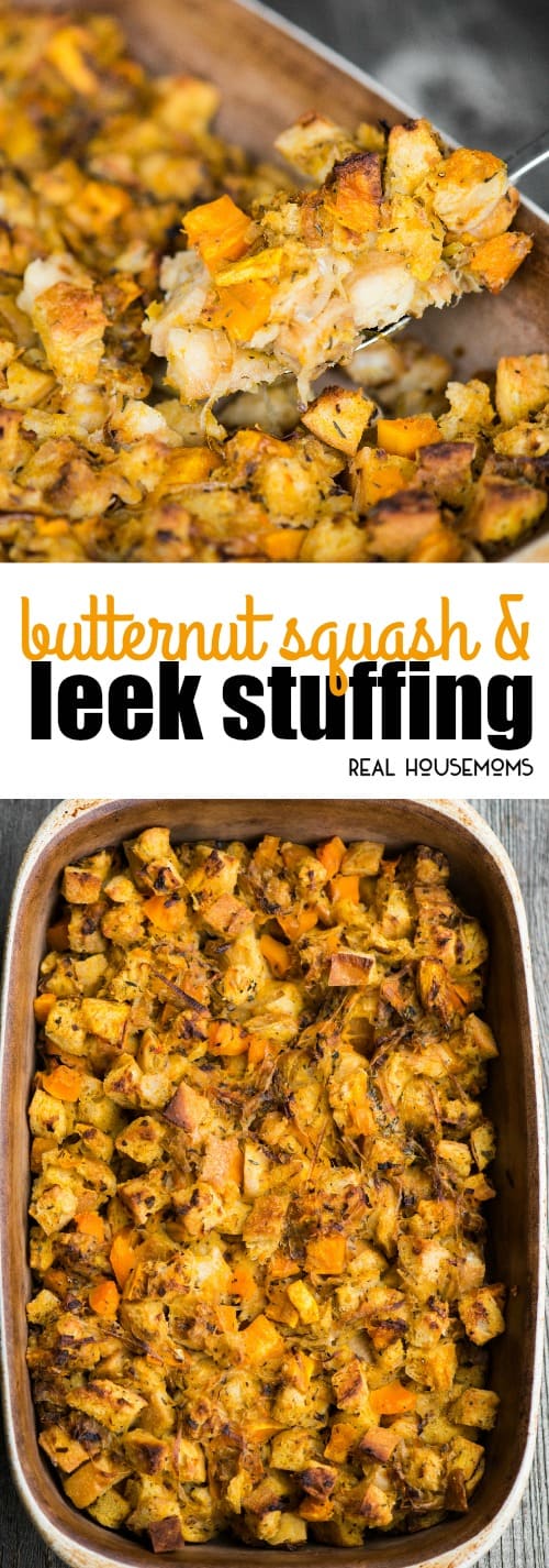 Butternut Squash and Leek Stuffing ⋆ Real Housemoms